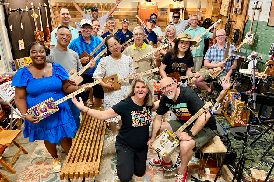 The Cigar Box Guitar Store; Jeff & Tara Mello; Studio 106