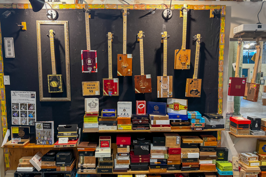 The Cigar Box Guitar Store; Jeff & Tara Mello; Studio 106
