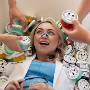 Liv from The Little Lab buried in soaps