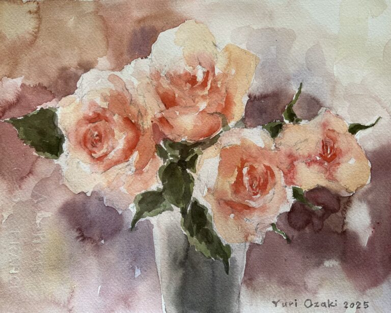 Yuri Ozaki Water Color Roses Class Feb 2025