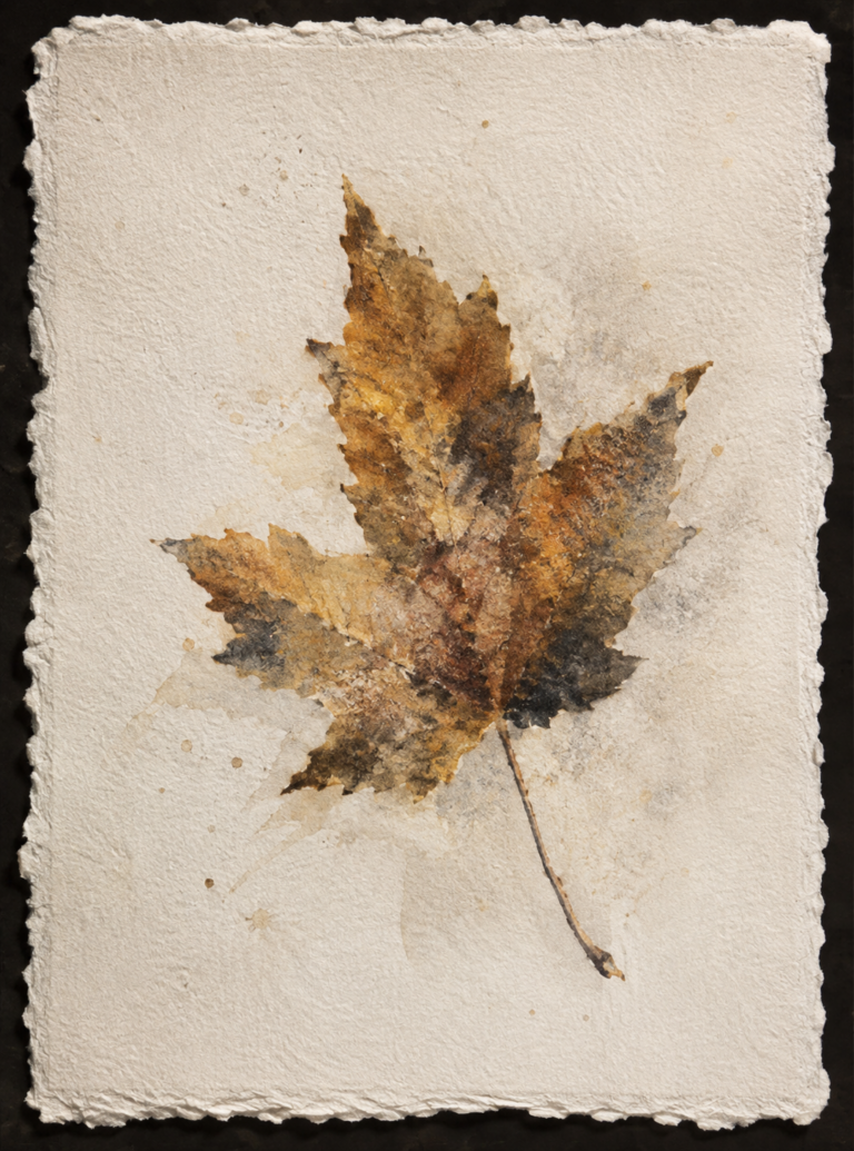 single leaf remake of yuri's work with deckled edge - Kae Partida